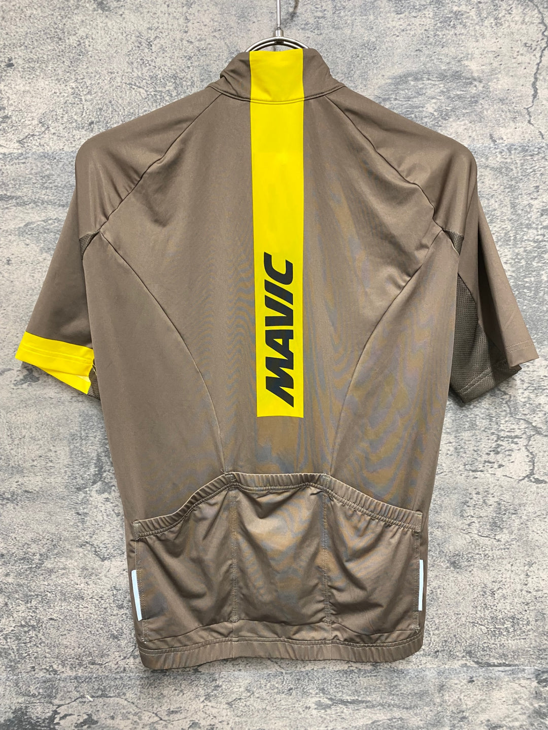 KB189 マヴィック MAVIC COSMIC GRAPHIC CANTEEN 半袖 サイクルジャージ S 茶 ポケット部ほつれ