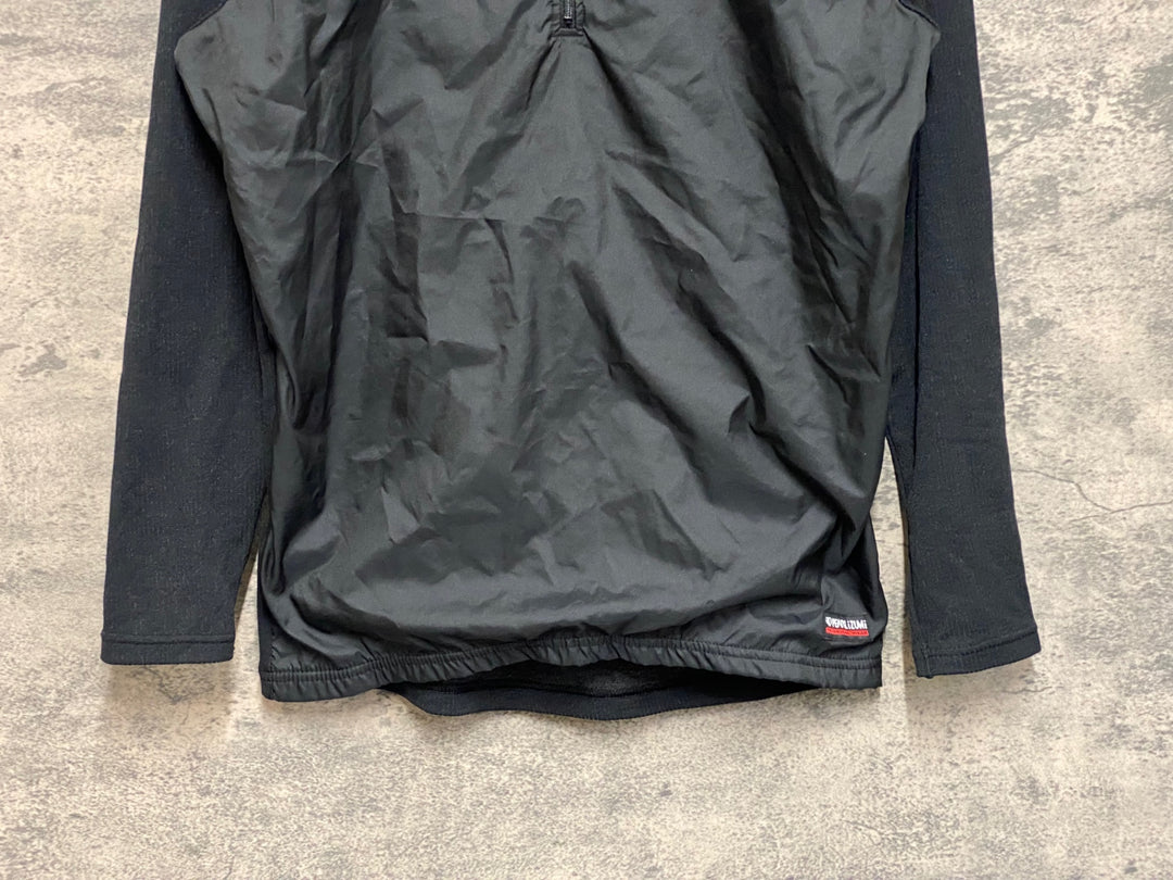 KC492 パールイズミ PEARL iZUMi 長袖 防風 ミドルレイヤー 黒 L 裏起毛