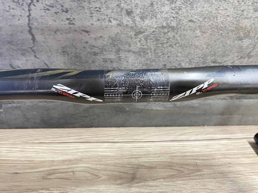 KI227 ジップ ZIPP SL-70 ERGO カーボン ドロップハンドル ブラケットC-C400mm Φ31.8 ※クランプ痕大のためジャンク