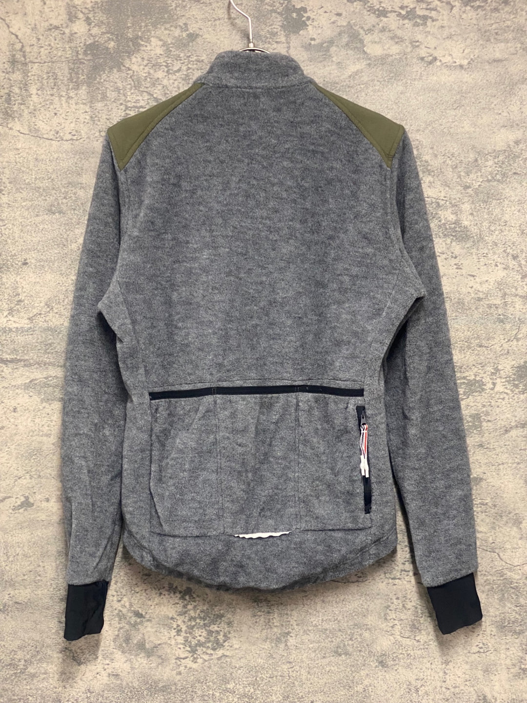 KE381 カフェドシクリステ CAFE DU CYCLISTE Alphosine Man 長袖 サイクルジャケット グレー XS フリース生地