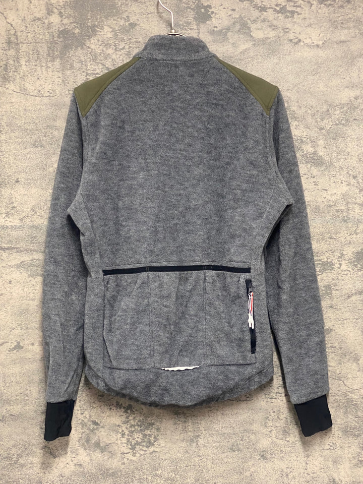 KE381 カフェドシクリステ CAFE DU CYCLISTE Alphosine Man 長袖 サイクルジャケット グレー XS フリース生地
