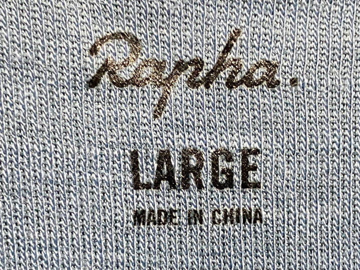 KA057 ラファ Rapha CHECK JERSEY 半袖 サイクルジャージ ブルーグレー L