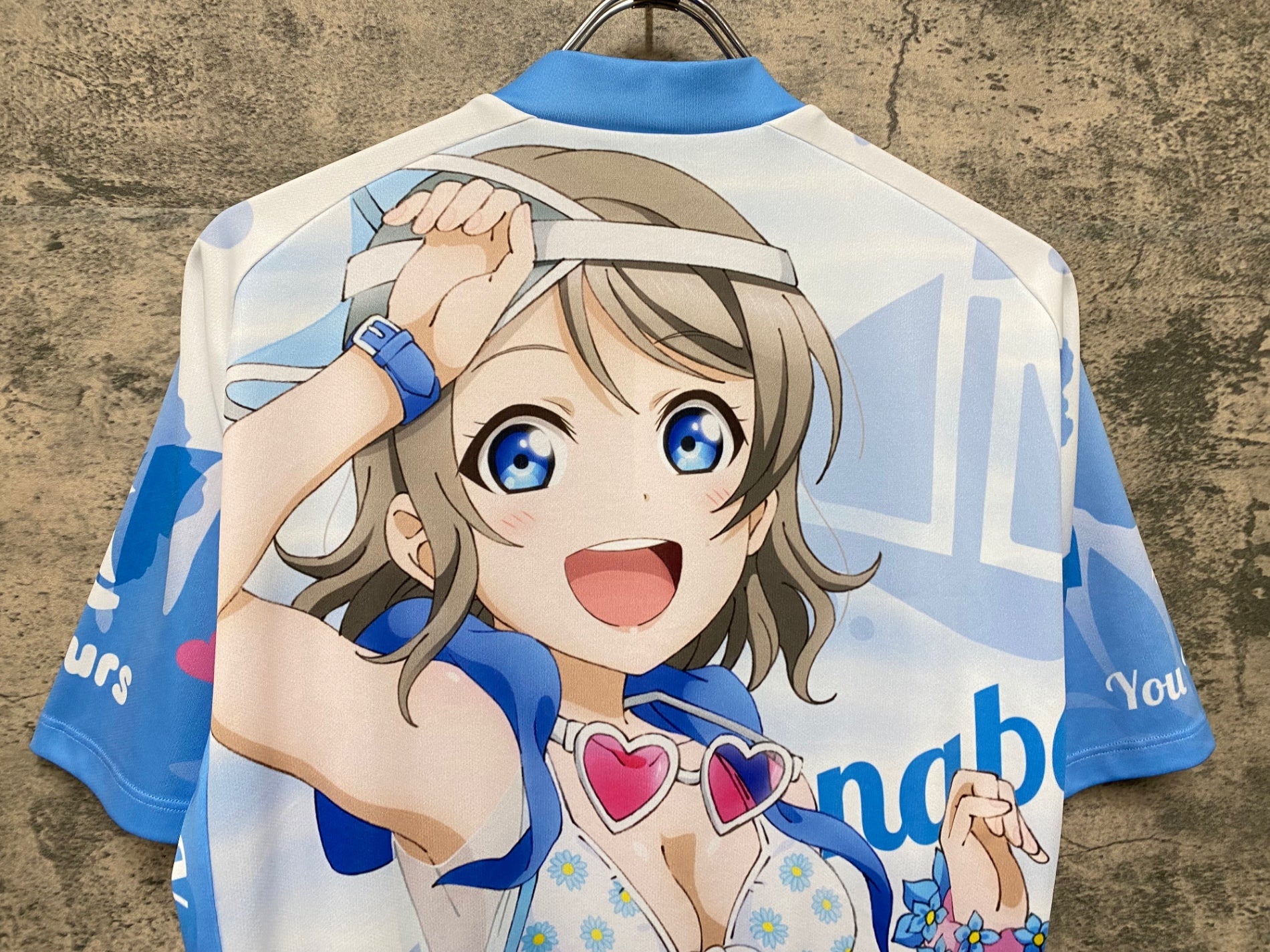 KA077 アウローラ AURORA 半袖 サイクルジャージ 青 XL ラブライブ