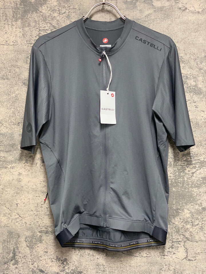 KE157 カステリ CASTELLI ESPRESSO 2 半袖 サイクルジャージ グレー XL