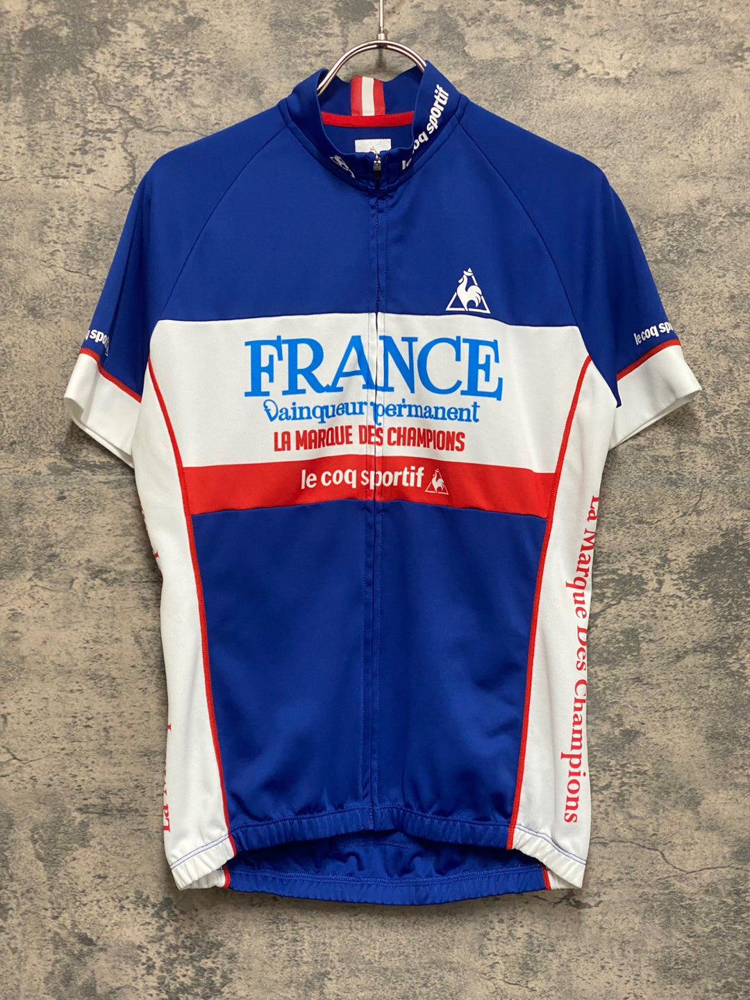 KF622 ルコックスポルティフ le coq sportif  半袖 サイクルジャージ 青 M