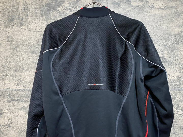 JP707 パールイズミ PEARL iZUMi 長袖 サイクルジャケット 黒 赤 L 裏起毛