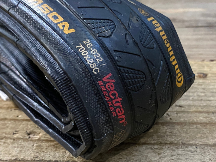 KJ019 コンチネンタル Continental GRAND PRIX 4SEASON クリンチャータイヤ 700x28C 2本セット