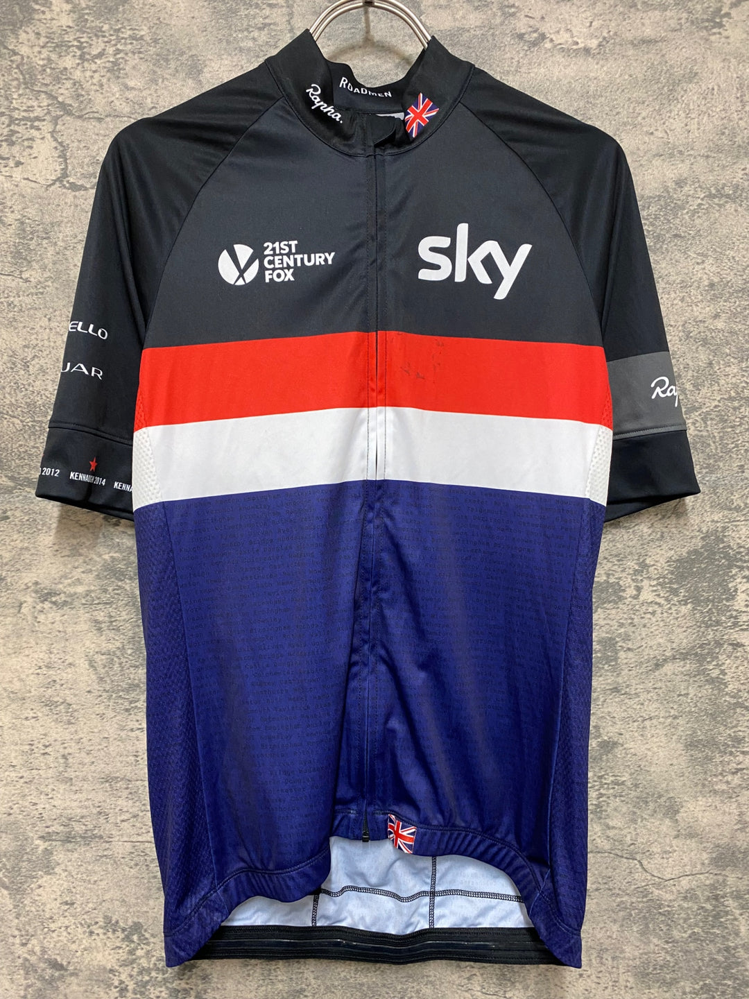 JN155 ラファ Rapha MEN'S COUNTRY JERSEY 半袖 サイクルジャージ 黒 紺 M TEAM Sky