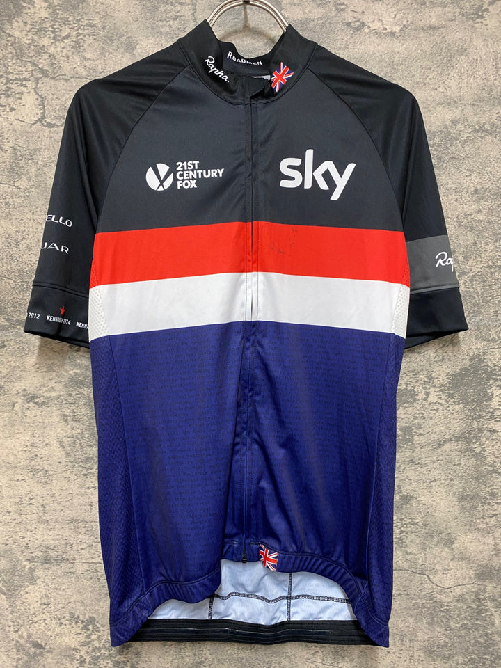 JN155 ラファ Rapha MEN'S COUNTRY JERSEY 半袖 サイクルジャージ 黒 紺 M TEAM Sky