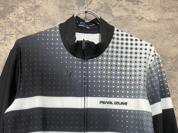 JZ253 パールイズミ PEARL iZUMi BASIC FIT 長袖 サイクルジャージ 黒 白 L 裏起毛