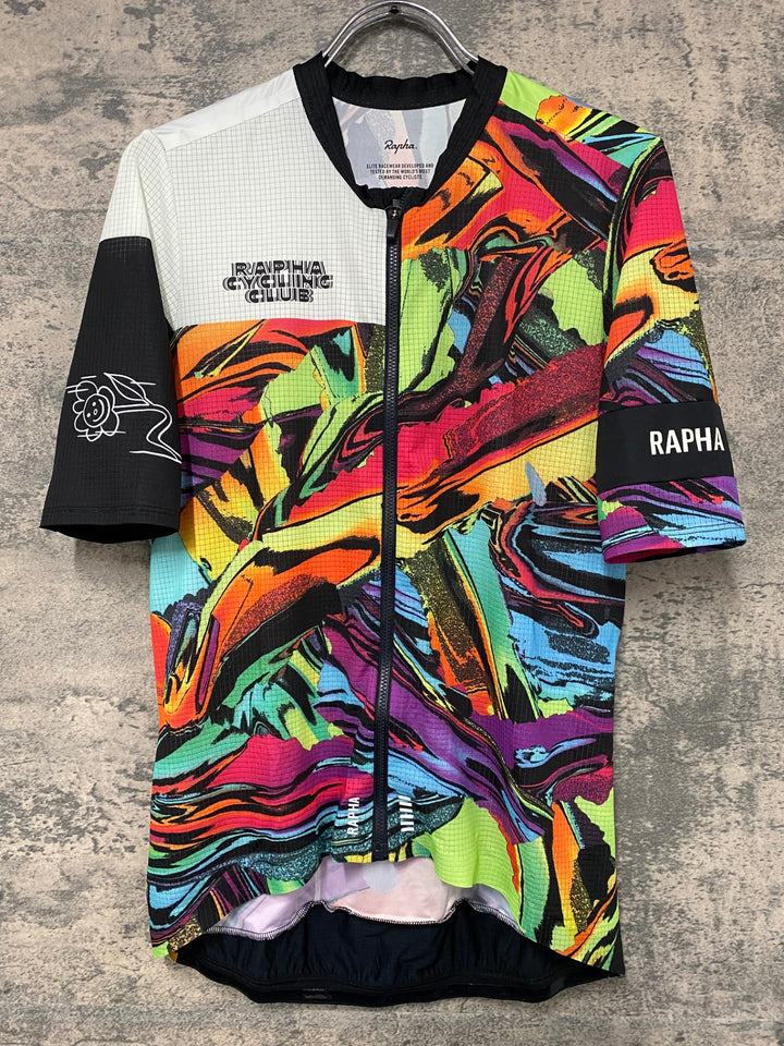 JI378 ラファ Rapha RCC BRAULIO AMADO PRO TEAM FLYWEIGHT JERSEY サイクルジャージ 総柄 L