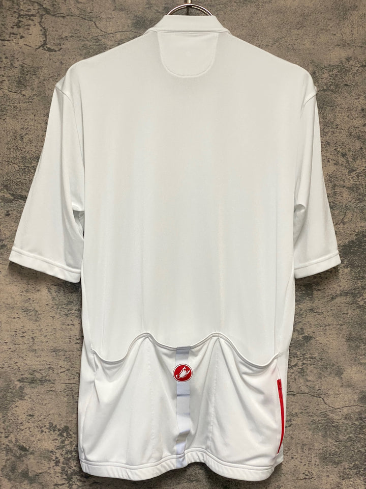 KM348 カステリ CASTELLI CLASSIFICA JERSEY 半袖 サイクルジャージ 白 L