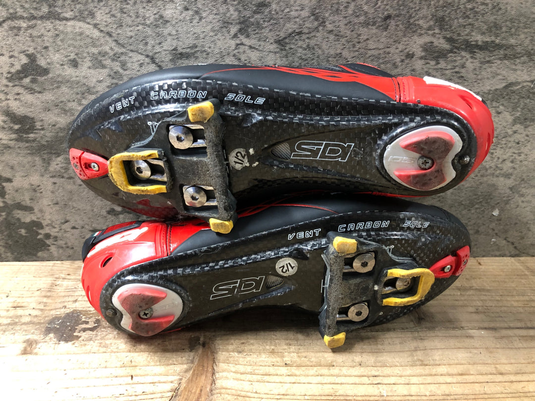 JW606 シディ SIDI SHOT ビンディングシューズ 3穴 黒 赤 42 1/2