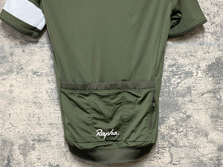 KH473 ラファ Rapha CORE JERSEY 半袖 サイクルジャージ S 緑