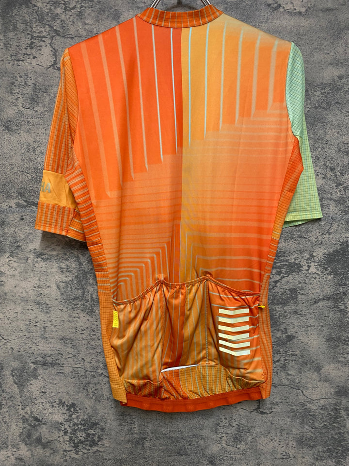JK663 ラファ Rapha TUNNEL VISION PT FLYWEIGHT JERSEY 半袖 サイクルジャージ オレンジ S