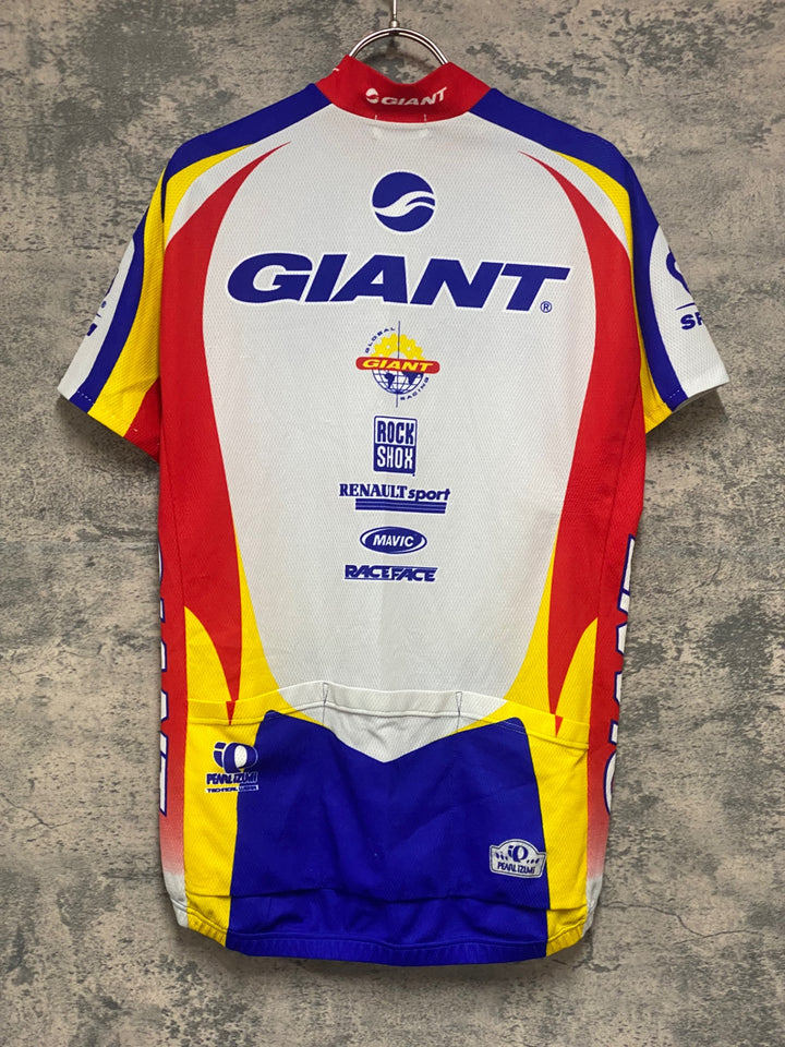 KH058 パールイズミ PEARL iZUMi GIANT 半袖 サイクルジャージ 白 青 XL