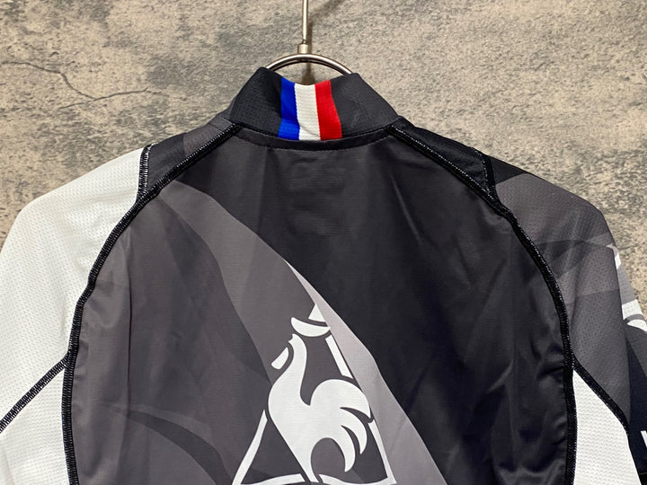 JP519 ルコックスポルティフ le coq sportif 半袖 サイクルジャージ L 白灰 ※ほつれあり