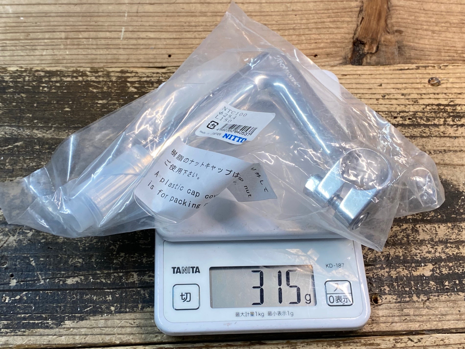 JG475 日東 NITTO Technomic NTC100 スレッドステム シルバー 100mm