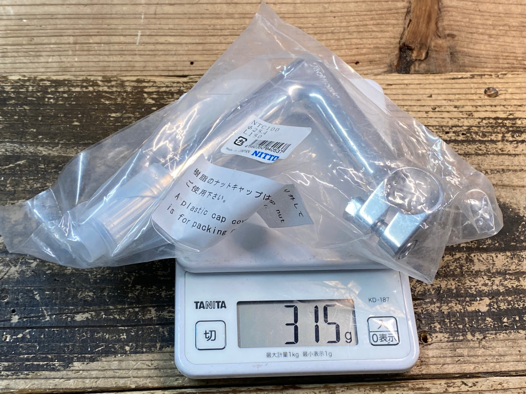 JG475 日東 NITTO Technomic NTC100 スレッドステム シルバー 100mm Φ25.4 L150mm