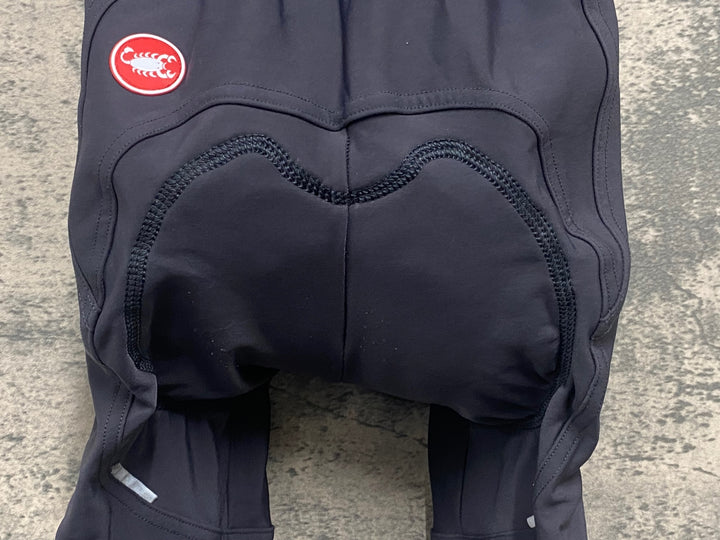 JW811 カステリ CASTELLI ロッソコルサ ROSSO CORSA ビブタイツ グレー S 裏起毛 ※タグカット