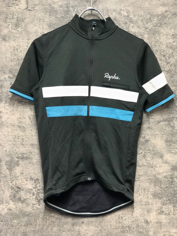 JZ507 ラファ RAPHA TRAINING BREVET JERSEY 半袖 サイクルジャージ S 黒 TEAM SKY