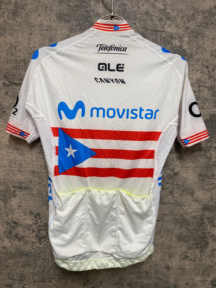 JS484 アレ ALE 半袖 サイクルジャージ 白 S movistar