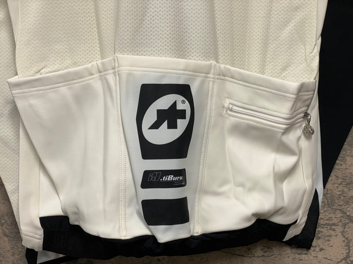 JQ161 アソス assos iJ tiburu 4 長袖サイクルジャージ 白黒 M 裏起毛