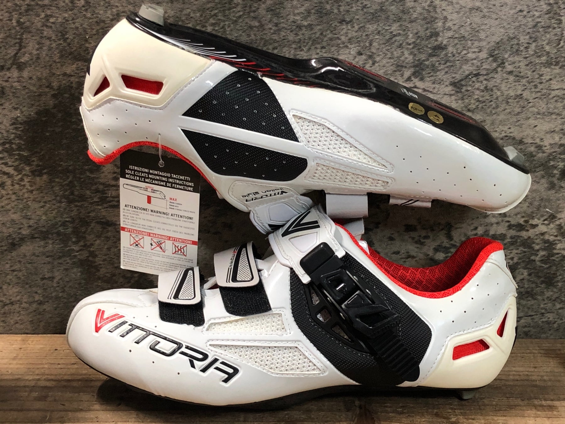 JU320 ヴィットリア Vittoria SPEED ビンディングシューズ 白 EU41 1/2