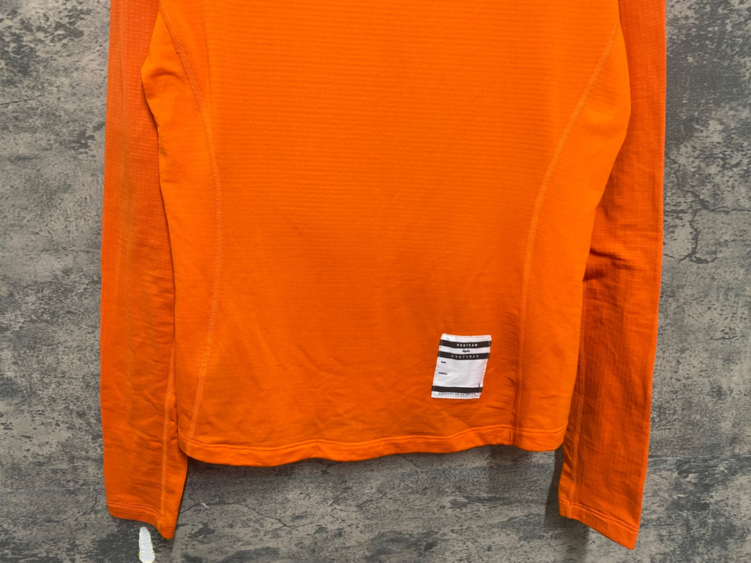 KO569 ラファ Rapha PRO TEAM THERMAL BASE LAYER LONG SLEEVE 長袖 ベースレイヤー オレンジ L