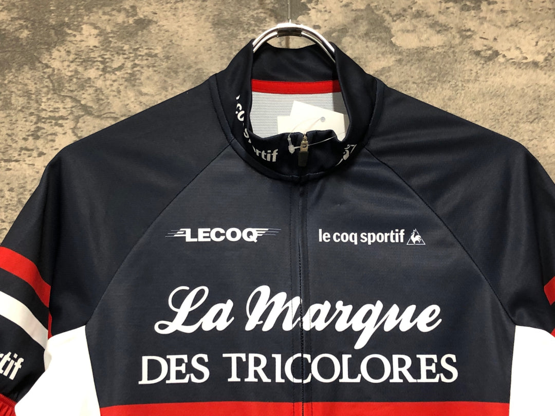 JJ573 ルコックスポルティフ le coq sportif 半袖 サイクルジャージ 紺 L