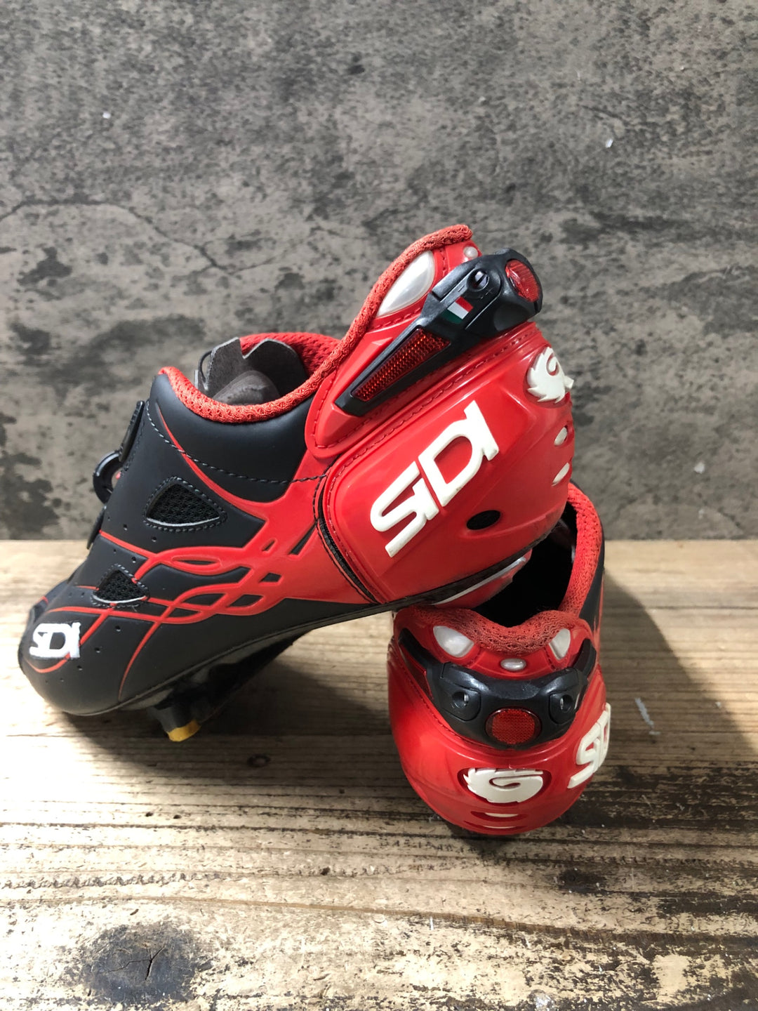 JW606 シディ SIDI SHOT ビンディングシューズ 3穴 黒 赤 42 1/2