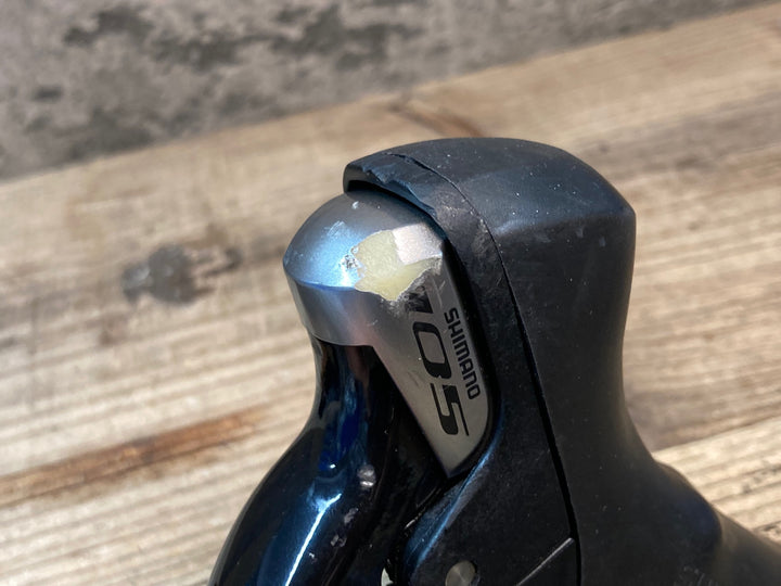 IL558 シマノ SHIMANO 105 ST-5800 STIレバー 2x11S ※左固定部にクラックの為ジャンク