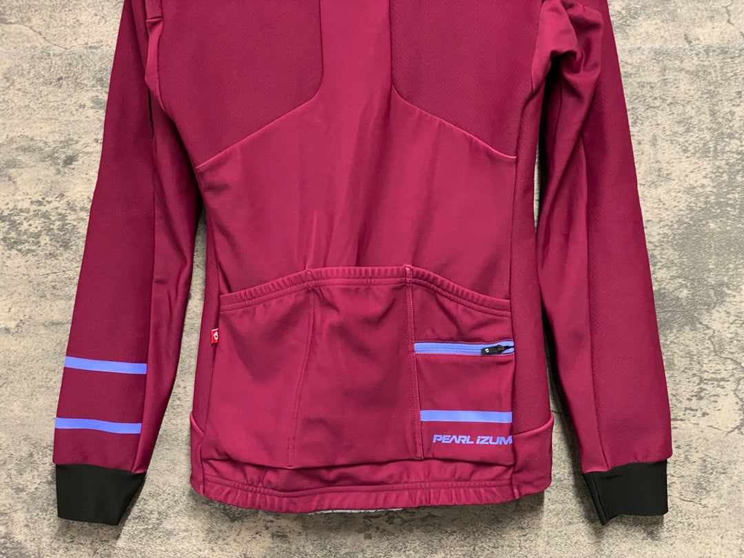 JW808 パールイズミ PEARL iZUMi 長袖 サイクルジャケット バーガンディ S 裏起毛 レディース
