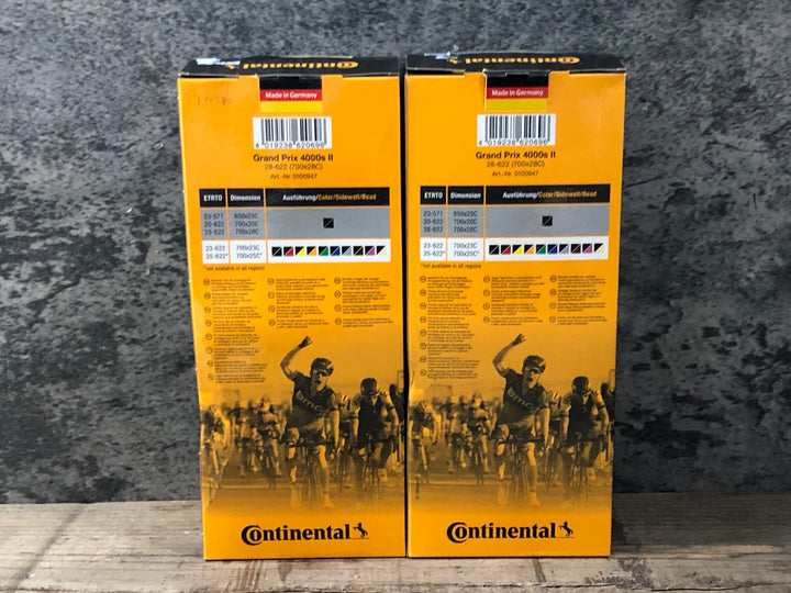 KM527 コンチネンタル Continental GRAND PRIX 4000SⅡ クリンチャータイヤ 700x28C 2本セット