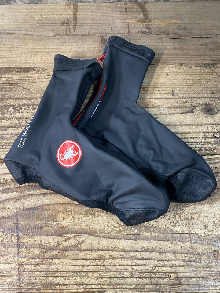 JO467 カステリ CASTELLI ROSSO CORSA シューズカバー 防水 M 黒