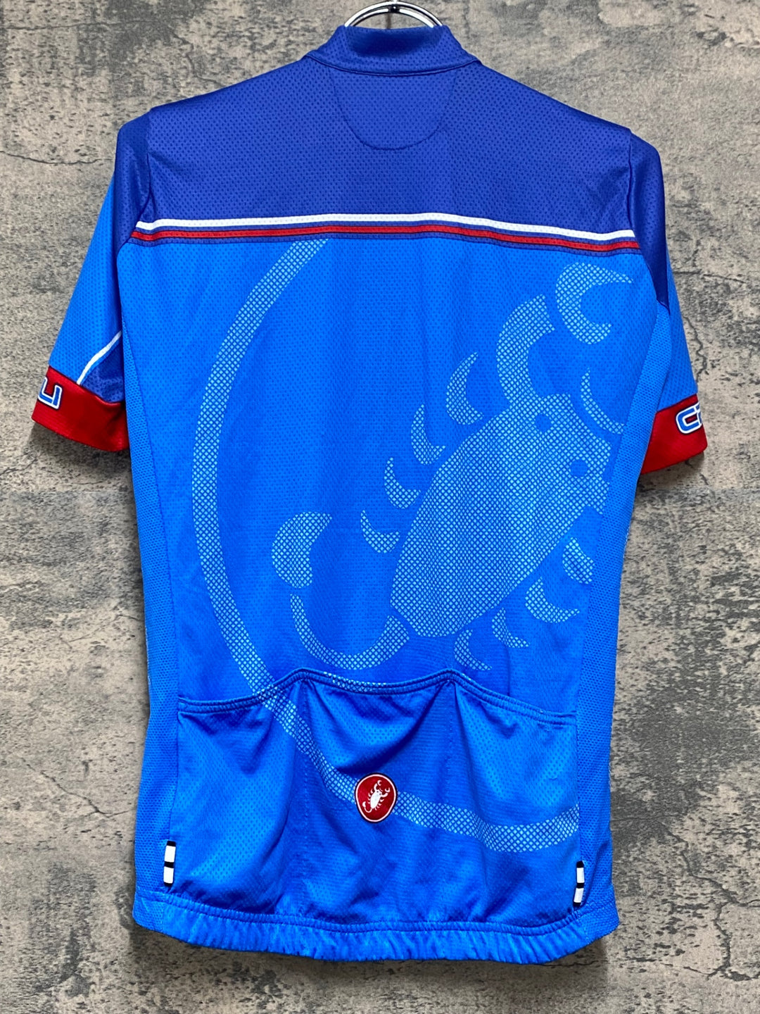 KB551 カステリ CASTELLI GARMIN 半袖 サイクルジャージ 青 S