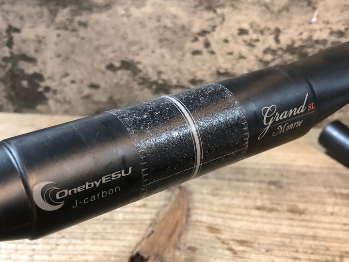 JT550 ワンバイエス ONE BY ESU J-CARBON GRAND MONROE SL ドロップハンドル カーボン Φ31.8mm ブラケットC-C400mm