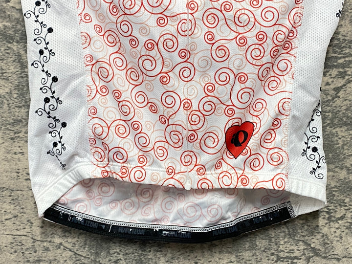 KA223 パールイズミ PEARL iZUMi 半袖 サイクルジャージ 白 赤 S レディース