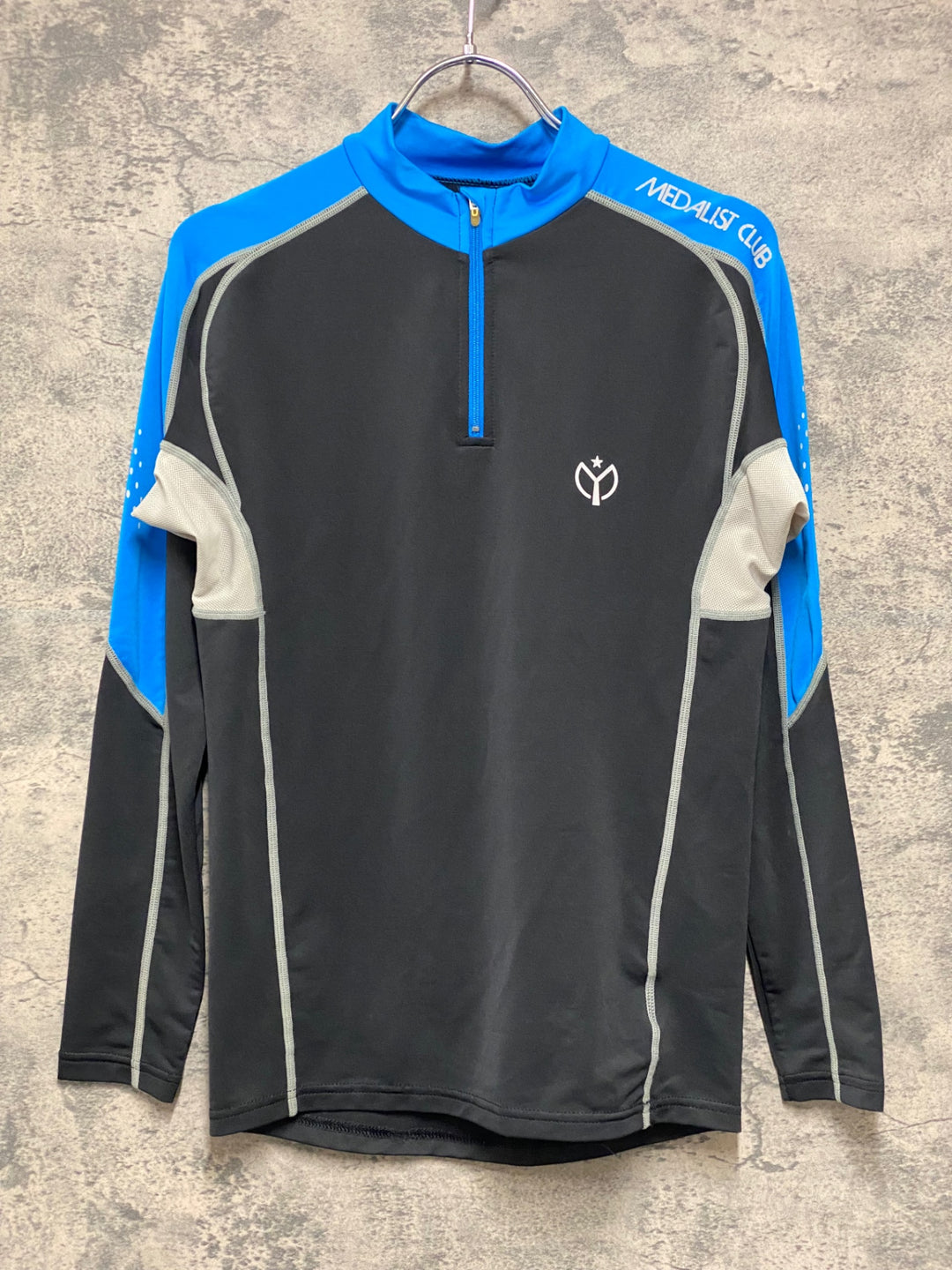 JM587 メダリスト MEDALIST CLUB 長袖 サイクルジャージ 黒青 M