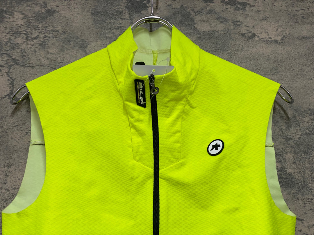 JZ086 アソス ASSOS MILLE GTS Spring Fall Vest C2 サイクルベスト ジレ 黄 S