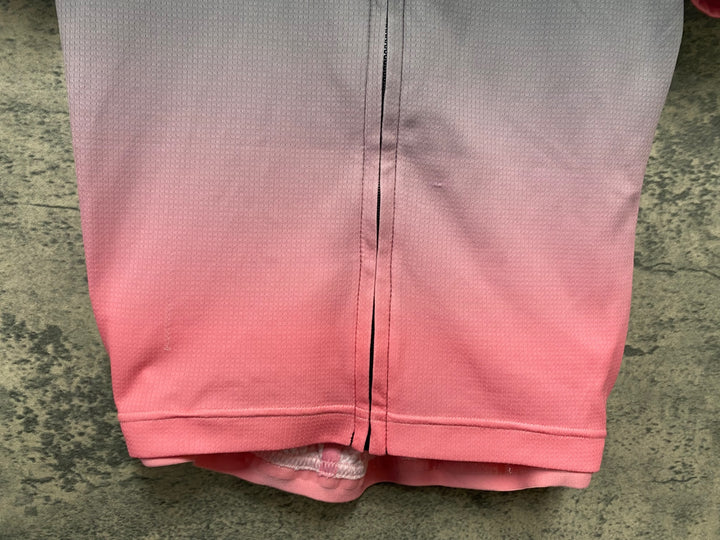KM206 ラファ Rapha PRO TEAM TRAINING JERSEY 半袖 サイクルジャージ 黒グレーピンク S ※ほつれあり