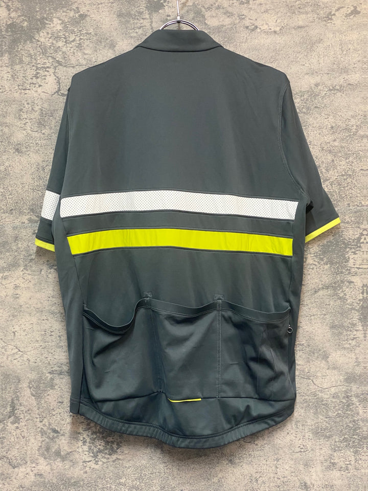 KR429 ラファ Rapha MEN'S LIGHTWEIGHT JERSEY BREVET 半袖 サイクルジャージ カーキ XXL ほつれ