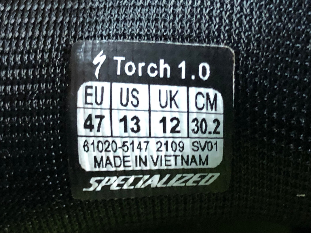 JT166 スペシャライズド SPECIALIZED TORCH1.0 ビンディングシューズ SPD-SL EU47 黒