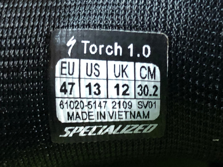 JT166 スペシャライズド SPECIALIZED TORCH1.0 ビンディングシューズ SPD-SL EU47 黒
