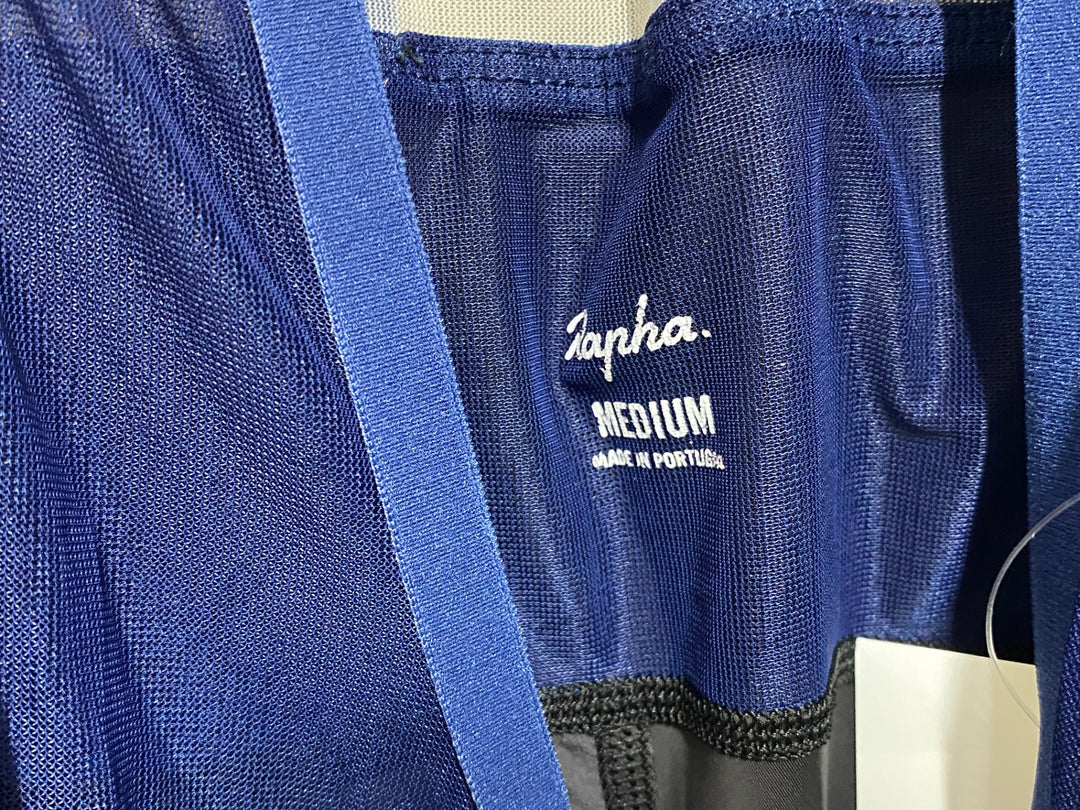 KF218 ラファ Rapha FLYWEIGHT BIB SHORTS REGULAR 黒 ネイビー M ※肩ひも破れのためジャンク
