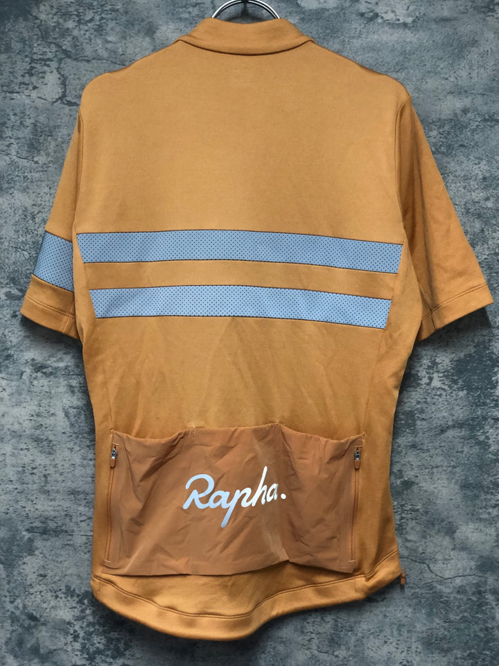 KL395 ラファ Rapha MEN'S BREVET JERSEY 半袖 サイクルジャージ オレンジ M ※日焼け汚れ