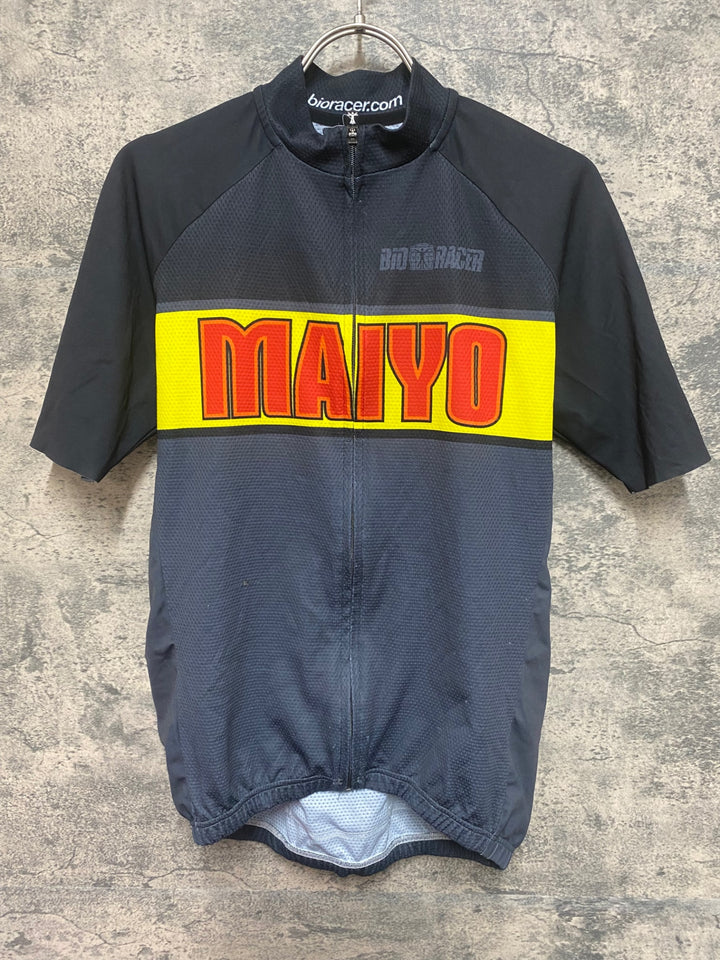 JR232 ビオレーサー BIORACER 半袖 サイクルジャージ 黒 4/L