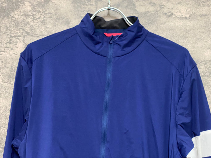 KB329 ラファ Rapha WINDBLOCK WINTER JERSEY 長袖 サイクルジャージ 紺 M 裏起毛