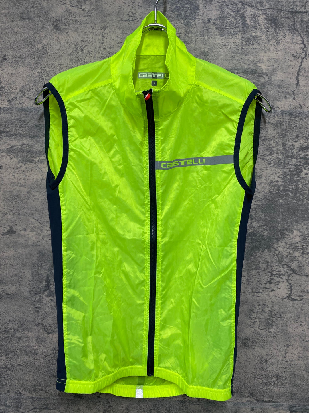 JT128 カステリ CASTELLI サイクルベスト ジレ 黄緑 S