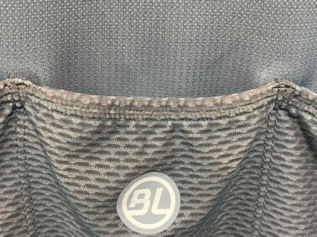 JQ132 バイシクルライン BICYCLE LINE 半袖 サイクルジャージ 白 グレー M メッシュ ※ほつれあり